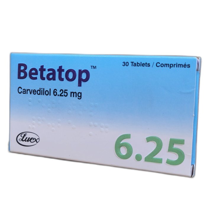 BETATOP 6.25MG CARVEDILOL  TABS